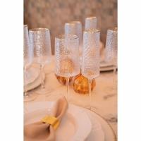 Taça Para Champanhe Em Cristal Martelado Petra 300ml Lyor Transparente - 2