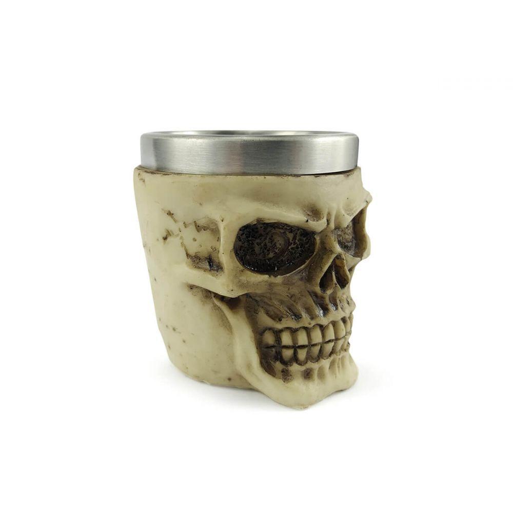 Copo De Shot Dose Em Aço Inox Resina Modelo Caveira Crânio - 4