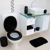 Assento Almofadado Oval - Astra Preto - 2