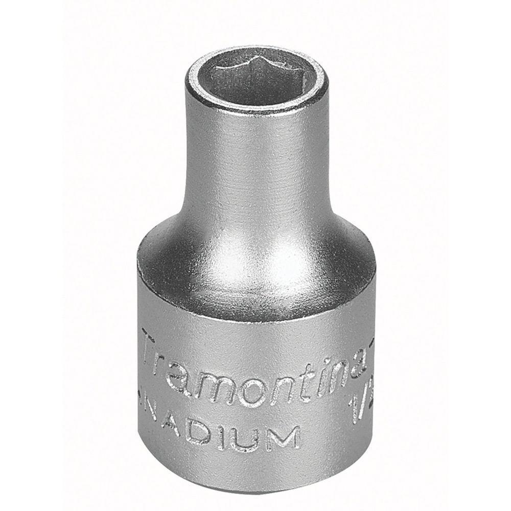 Soquete Sextavado Em Aço Cromo Vanádio 5/16" - Encaixe 1/2" Tramontina Pro Tramontina - 1