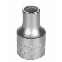 Soquete Sextavado Em Aço Cromo Vanádio 5/16" - Encaixe 1/2" Tramontina Pro Tramontina - 1