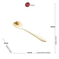 Jogo De Colheres Para Chá Em Inox Heart Dourado Com 4 Peças Wolff