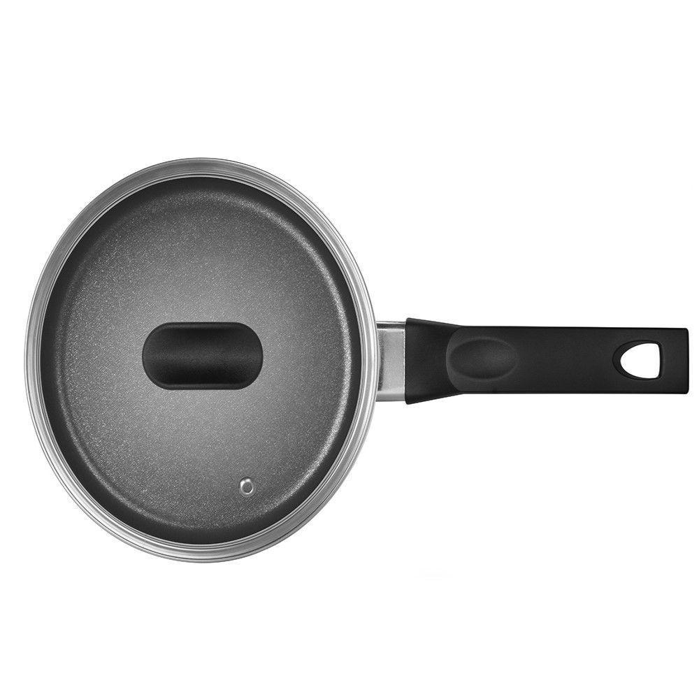 Panela Induct+ Preta 18 Cm 2,2 L Em Alumínio Com Revestimento Interno Antiaderente Multiflon - 3