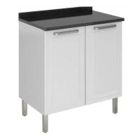 Balcão Itatiaia 2 Portas Com Tampo Tarsila Ig2A-80 Branco. - 1