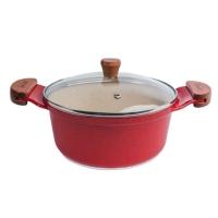 Caçarola Vermelha Antiaderente Marmorizada Javali Am 22Cm - 1