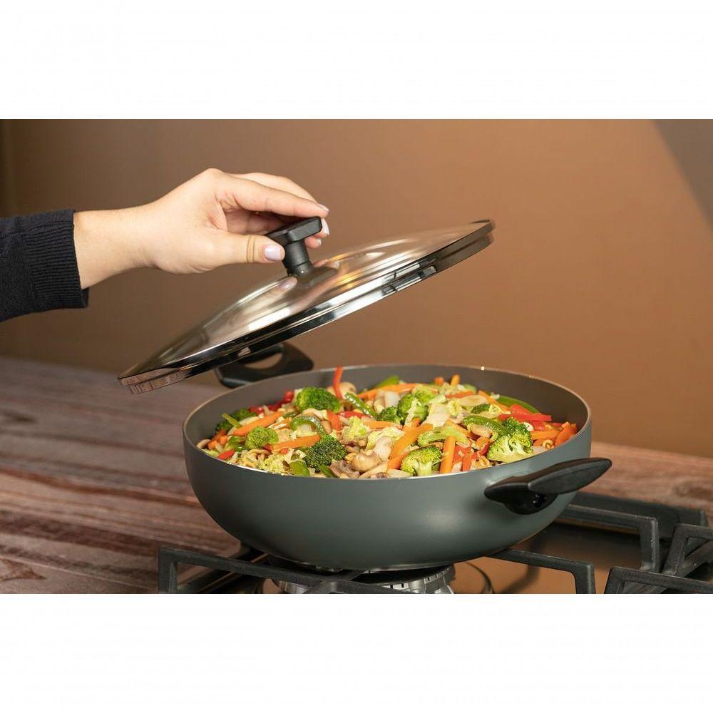 Wok ø28 C/ Tampa E Alças 3,55l Preserve-cz Cinza - 1