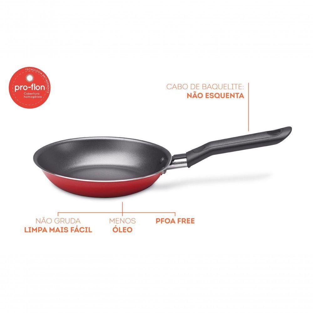Frigideira Garlic ø 24 X4 Cm 1,45 L 24 X4 Cm 1,45l Vermelho Brinox - 2