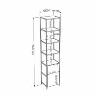 Estante Multiuso Steel Quadra 01 Porta Estilo Vermont - 2