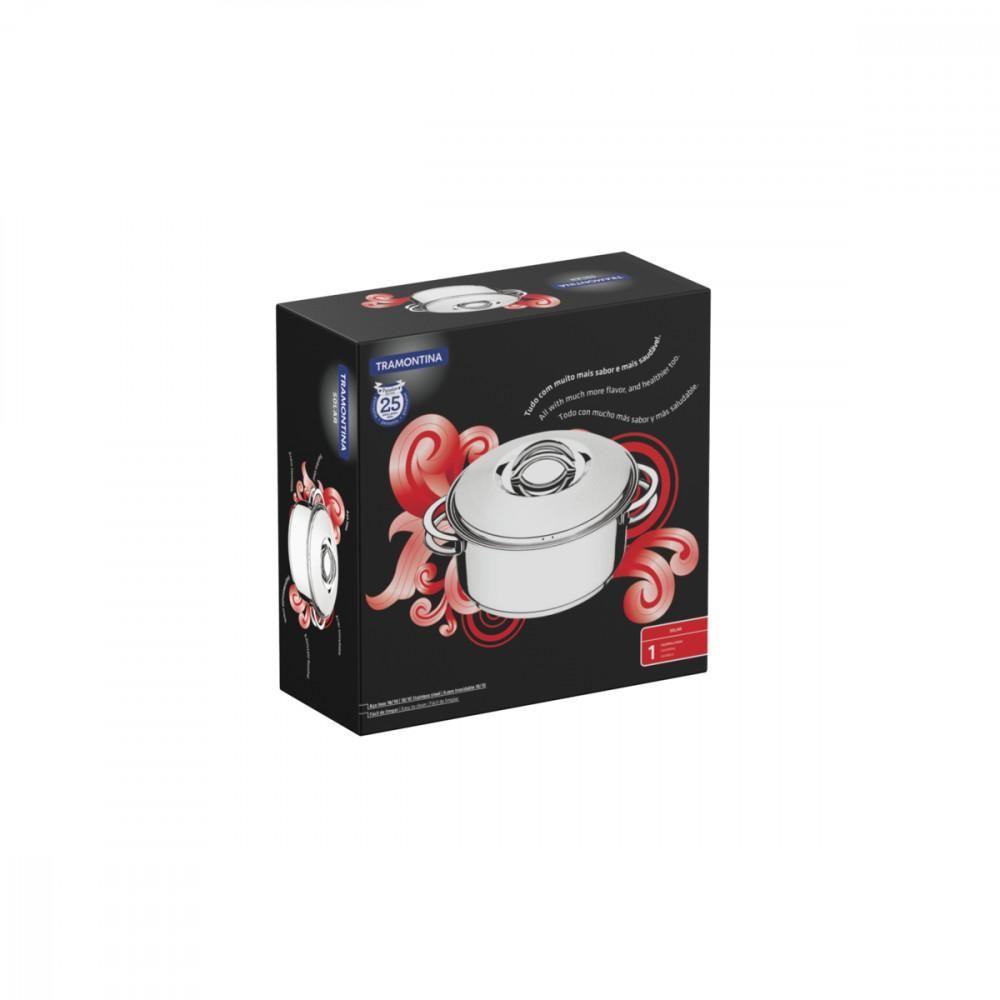 Caçarola Solar Rasa Inox Fundo Triplo 20cm 2,9 L - 5