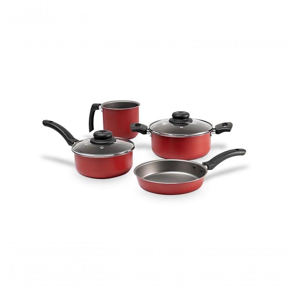 Jogo De Panelas Com 4 Peças - Ruby - Brinox Vermelho Brinox - 1