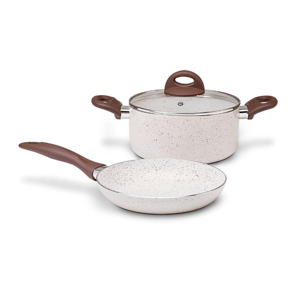 Jogo De Panelas 5 Peças Ceramic Life Vanilla - Brinox Vanilla Brinox - 2