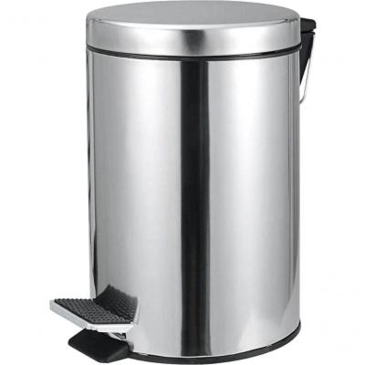 Lixeira Redonda 3 Litros Inox Cinza Vonder