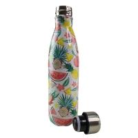 Garrafa Termica Estampada Flores Frutas Aço Inox Floral Florido 500ml Agua Gelada Squeeze Academia - 3