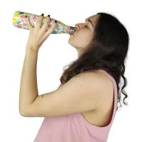 Garrafa Termica Estampada Flores Frutas Aço Inox Floral Florido 500ml Agua Gelada Squeeze Academia - 7