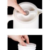 Garrafa Térmica 1 Litro Bule Cantinho Do Café Chá Leite água Plástico Cabo Madeira Branco - 2