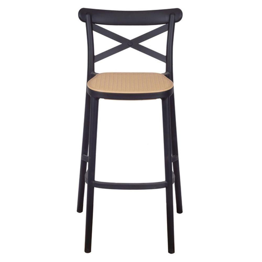 Banqueta Alta Katrina Plats Polipropileno Preto - 4
