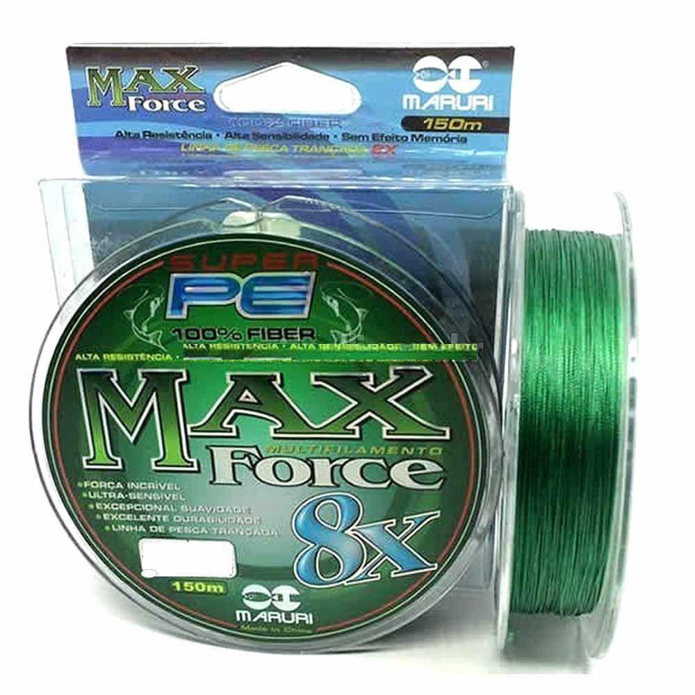 Linha De Pesca Multifilamento 150m Max Force 8 Fios Medida 0,27mm - 1