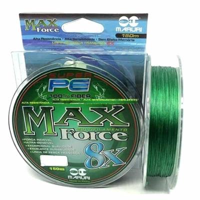 Linha De Pesca Multifilamento 150m Max Force 8 Fios Medida 0,40mm