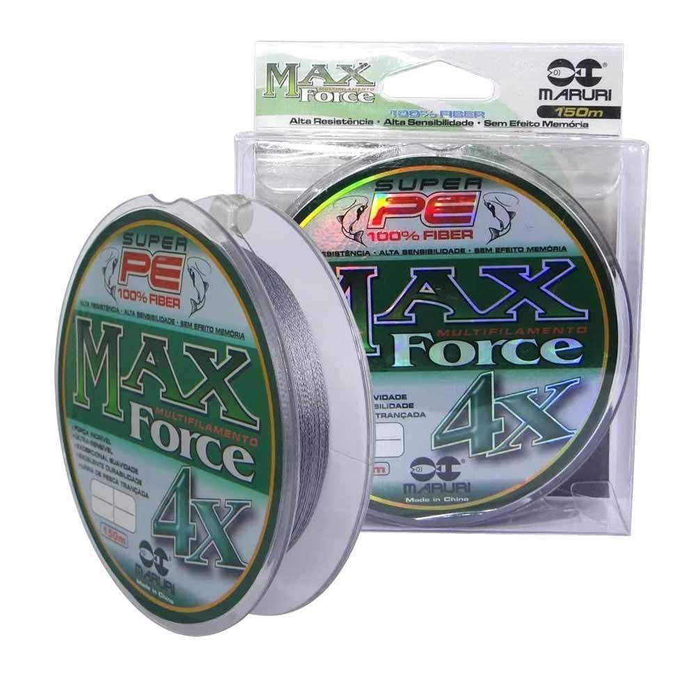 Linha De Pesca Multifilamento 150m Max Force 4 Fios Medida 0,14mm - 1