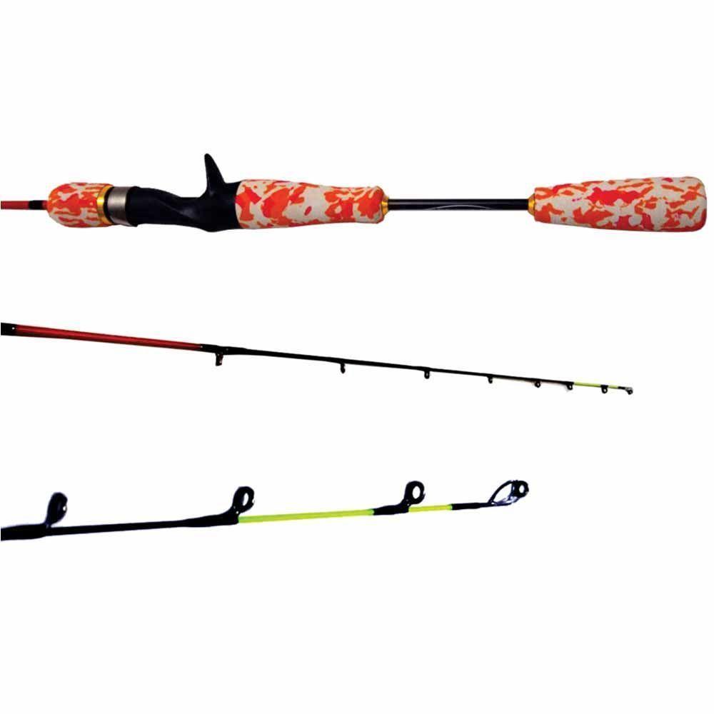 Vara De Carretilha Em Carbono Safira Pingadinha Rodadinha Tamanho 1,10m - 1