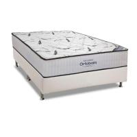 Cama Box Casal: Colchão Espuma Ortobom D45 High Foam + Base CRC Courano White(138x188) - 1