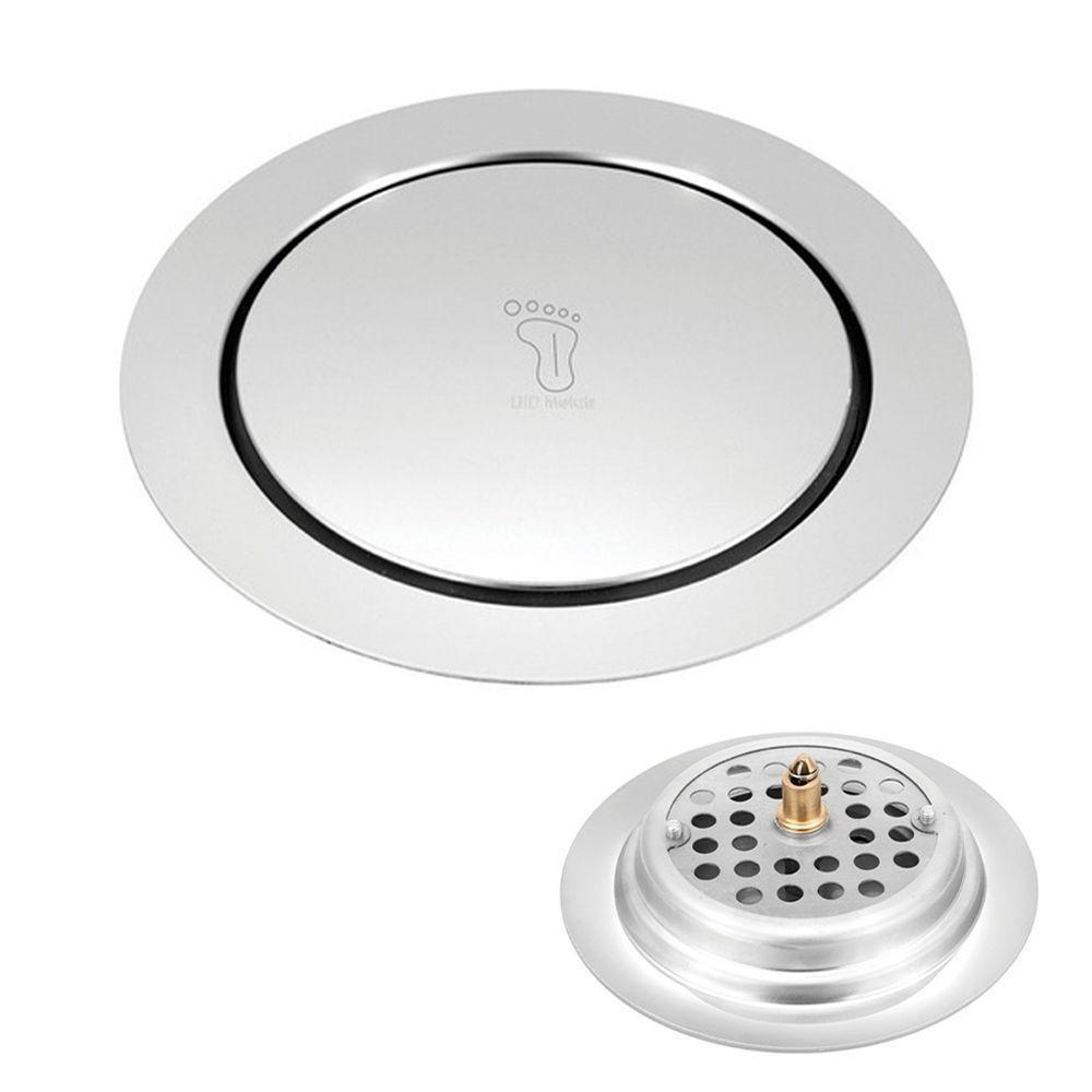 Ralo Click Inteligente 15X15 Inox Redondo Banheiro Lavabo Casa - 1