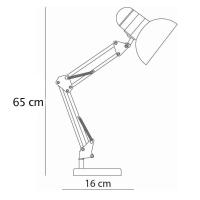 Luminaria Regulavel Articulada Escritorio Leitura Base Mesa Metal Articulavel Preto