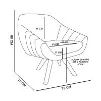Kit 01 Namoradeira 02 Lugares E 02 Poltronas Giovana Suede Bege - 2