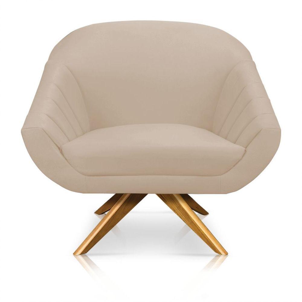 Kit 01 Namoradeira 02 Lugares E 02 Poltronas Giovana Suede Bege - 4