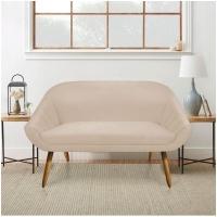 Kit 01 Namoradeira 02 Lugares E 01 Poltrona Giovana Suede Bege - 7