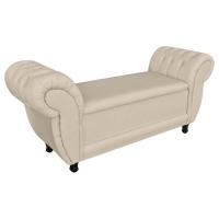 Recamier Baú Grécia 1,40m Linho Grosso Bege A19 - 1