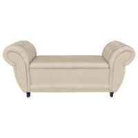 Recamier Baú Grécia 1,40m Linho Grosso Bege A19 - 10