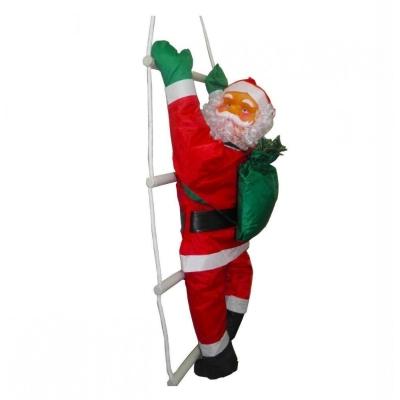 Papai Noel Subindo Escada Decoracao De Natal Grande Enfeite Natalino 74cm (bsl-36041-11)