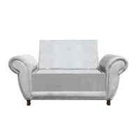 Kit 02 Recamier Com Baú Itália Namoradeira Calçadeira Suede Cinza