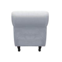 Kit 02 Recamier Com Baú Itália Namoradeira Calçadeira Suede Cinza - 5