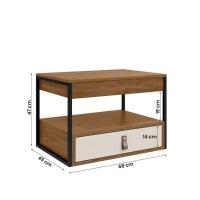 Gabinete Para Banheiro Harley Com 1 Gaveta Preto-canela-off White Preto-canela-off White - 3