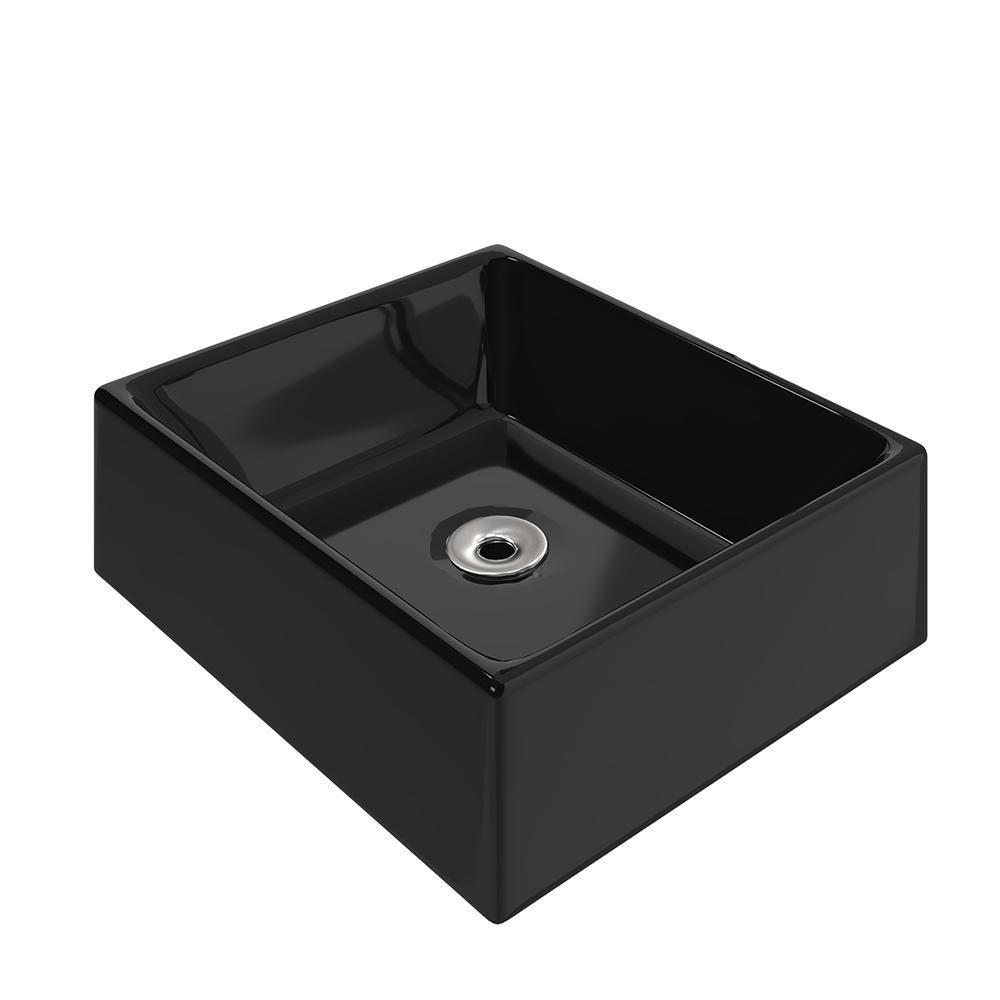 Cuba Pia Para Banheiro Tulipa Com Válvula Abs Preto Preto - 1