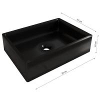 Cuba Pia Para Banheiro Torino Com Válvula Abs Preto Preto - 2