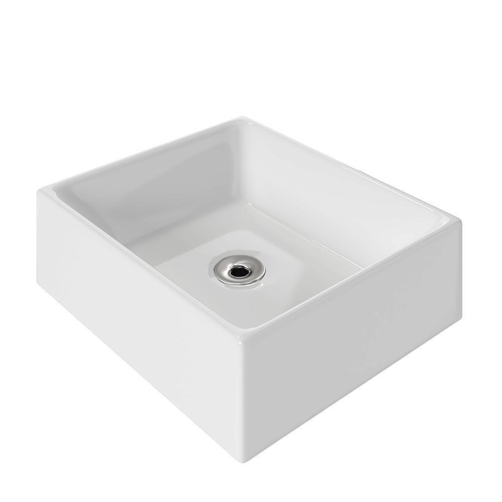 Cuba Pia Para Banheiro Tulipa Com Válvula Abs Branco Branco - 1