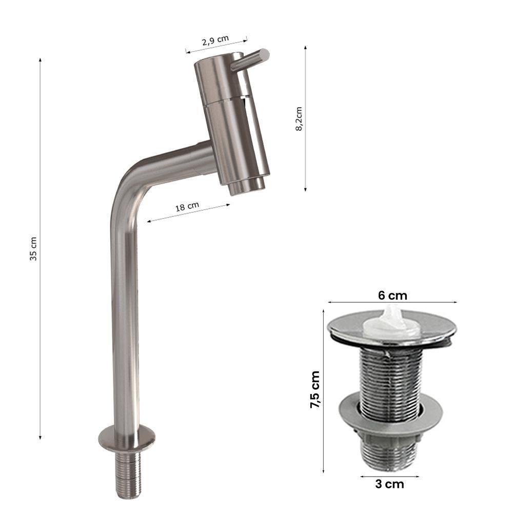 Cuba Dalla Para Banheiro Com Valvula Oculta E Torneira Dl08 - 3