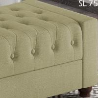 Recamier Calçadeira Bau 140 Cm Pes Mdf Parri Linho Sl 75 Peer Sl 75