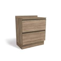 Balcão de Cozinha Maxxi G755 2 Gavetas c/Tampo 80cm Nogal/Nogal - Kappesberg - 1