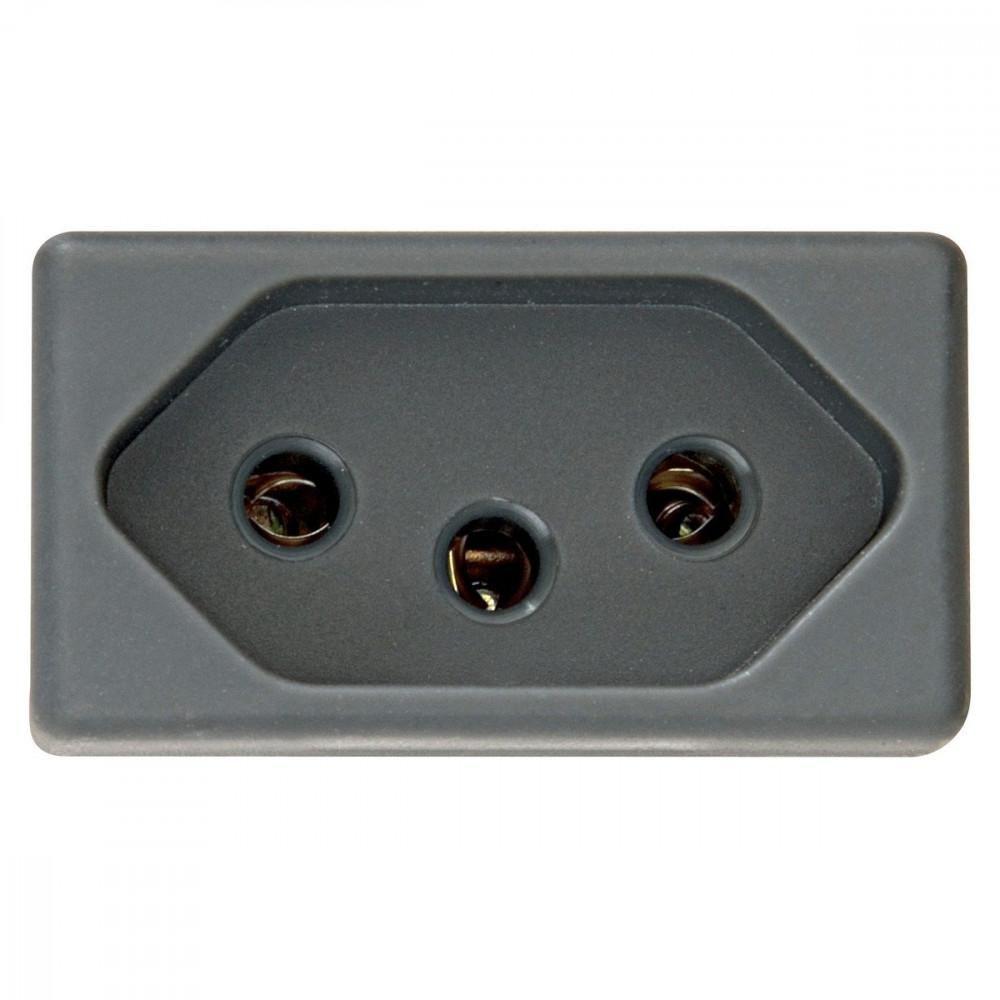 Módulo para Tomada 2p+t Tramontina Izyflat 10 A 250V Grafite - 1