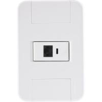 Conj 4x2 1 Tomada Telefone Rj11 Tramontina Tablet Branco - 1