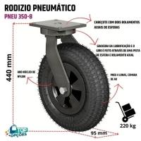 Rodizio Pneumático 350-8 Carrinho De Carga 4 Lonas Schioppa - 6