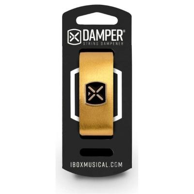 Damper Em Couro Legitimo E Tag Em Metal Dourado Metalico