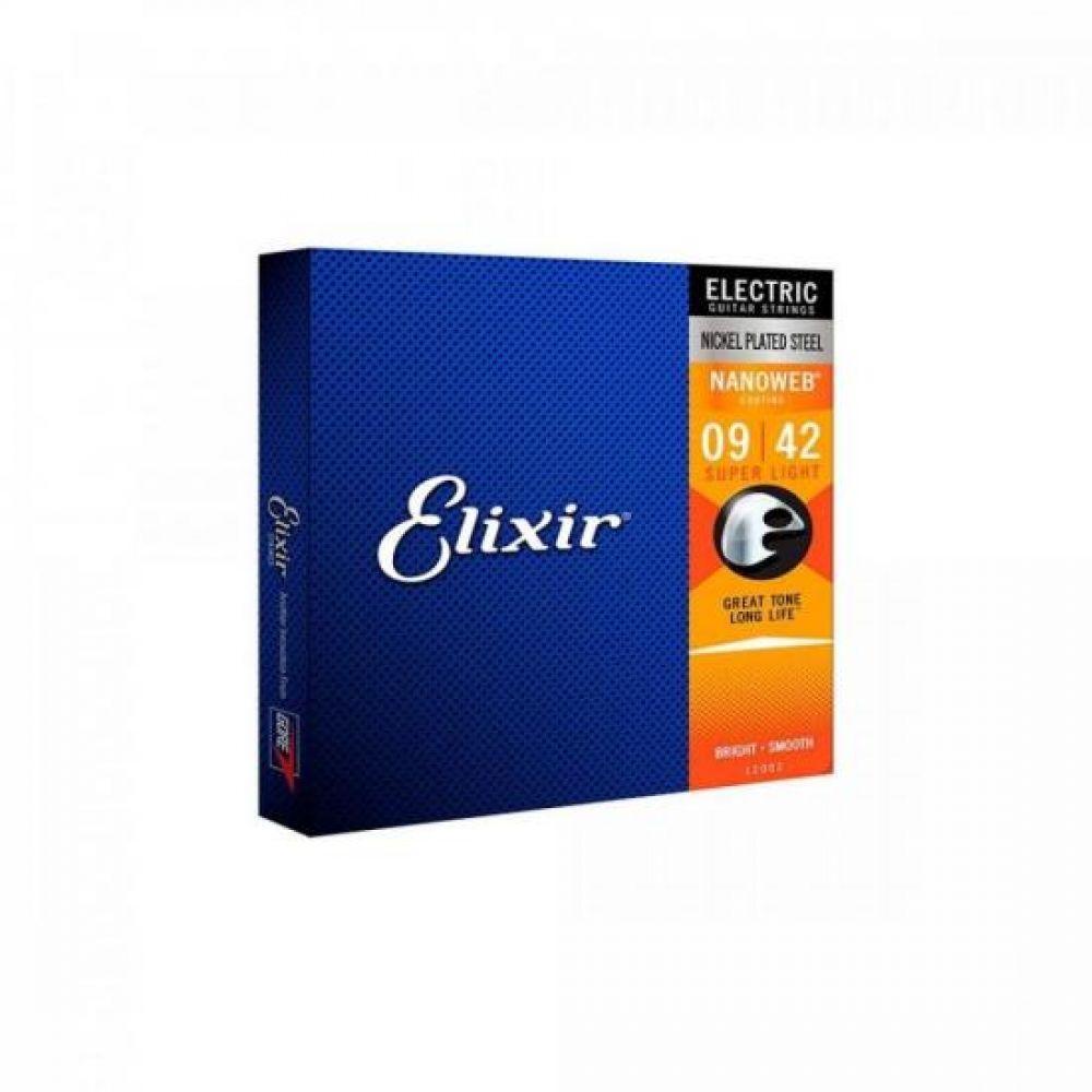 Encordoamento Para Guitarra .009 Super Light Nanoweb Elixir - 2