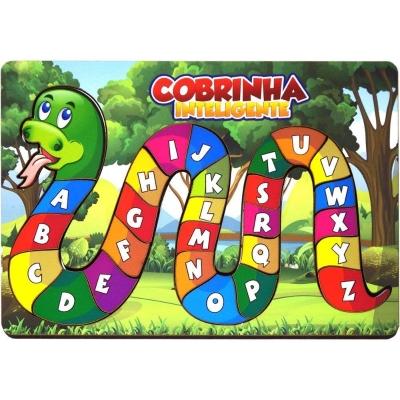 Cobrinha Inteligente Alfabeto - Madeira - 83522 - Maninho