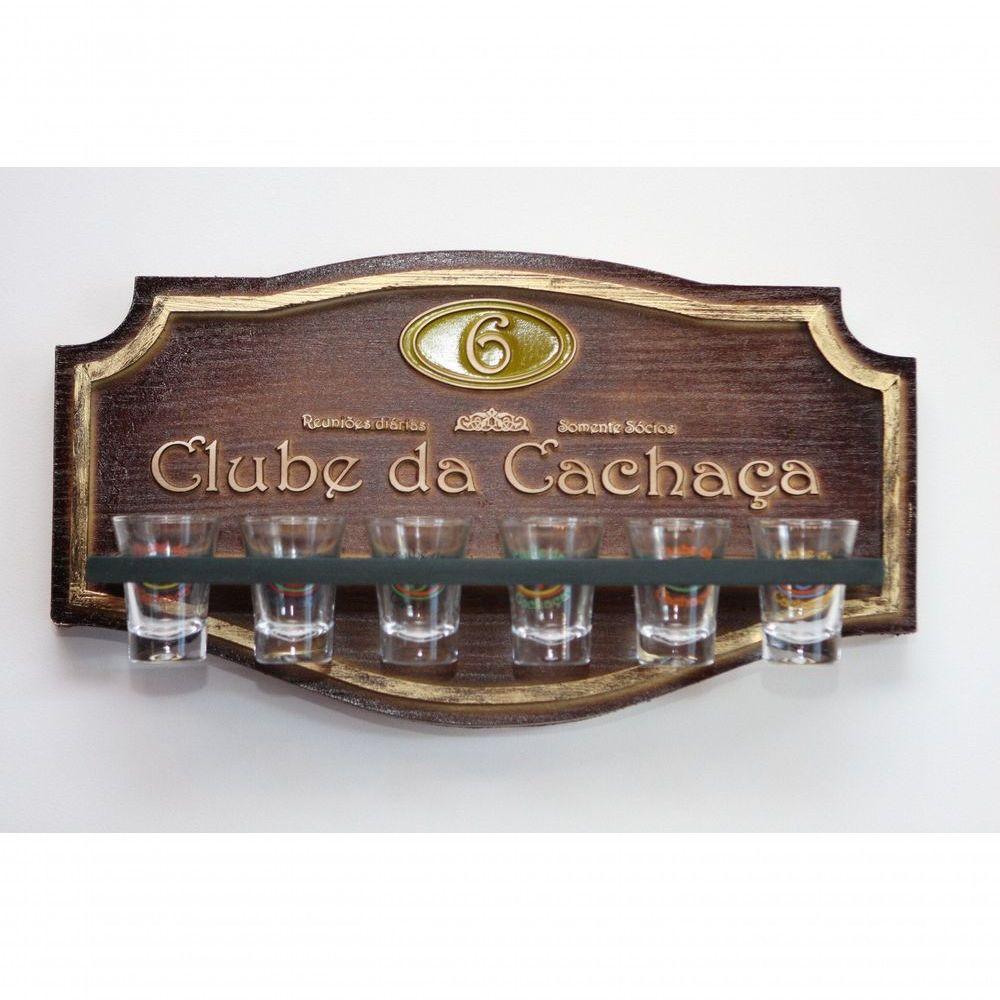 Placa Decorativa Clube Da Cachaça + Copos - 1