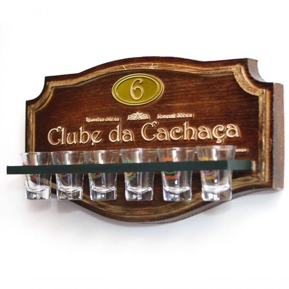 Placa Decorativa Clube Da Cachaça + Copos - 5